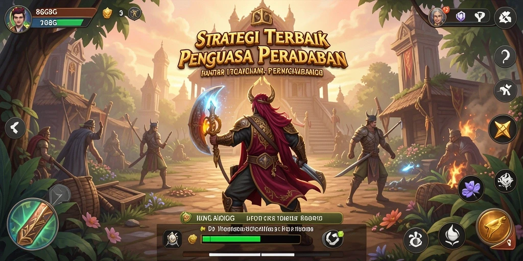 Tangkapan layar gameplay menampilkan pertempuran strategis di 8G8G.