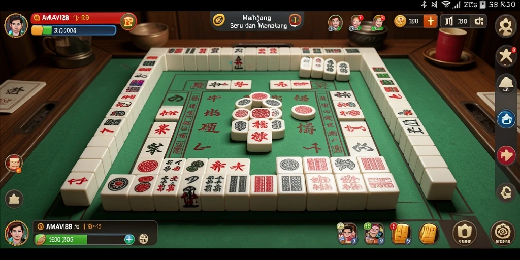 Tampilan gameplay Mahjong yang menarik dan penuh strategi.