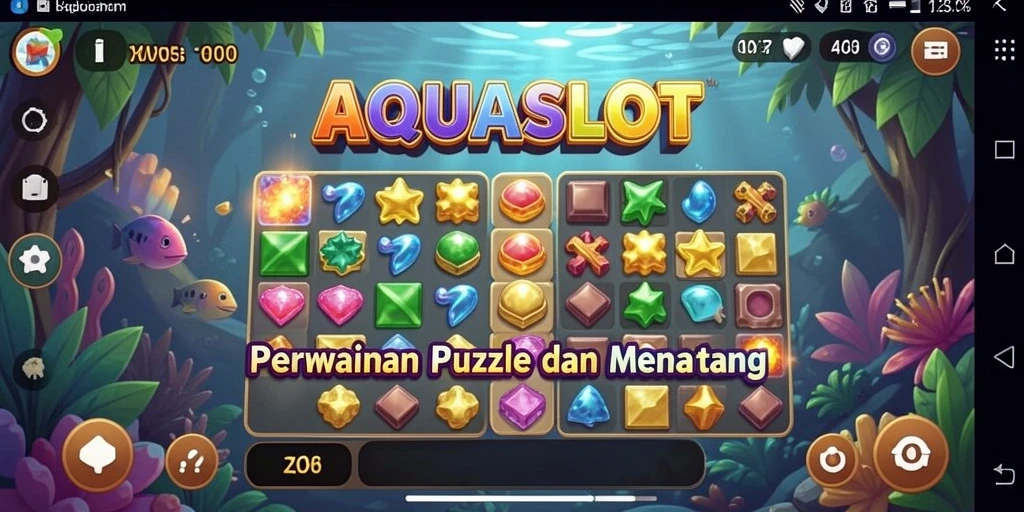 Tampilan gameplay AQUASLOT yang seru dan menarik.