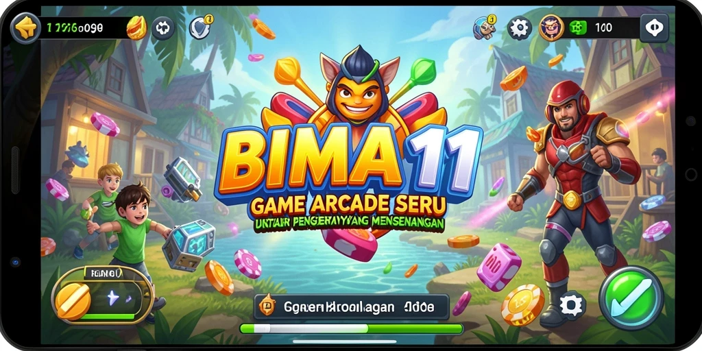 Tampilan gameplay BIMA11 yang menarik dan penuh aksi arcade.