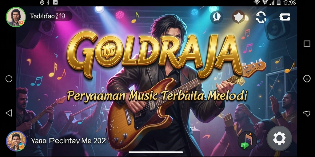 Screenshot gameplay GOLDRAJA menampilkan keseruan bermain musik.