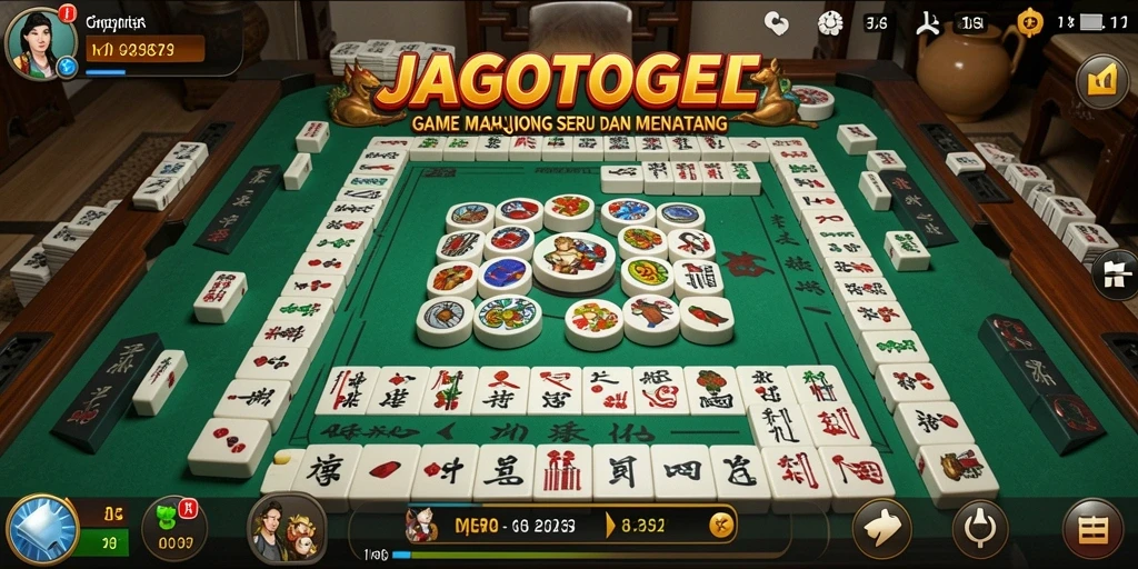 Screenshot utama JAGOTOGEL menampilkan gameplay Mahjong yang menarik.
