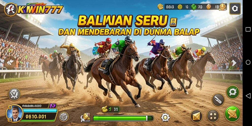 Tampilan gameplay seru dengan balapan cepat dan menegangkan.