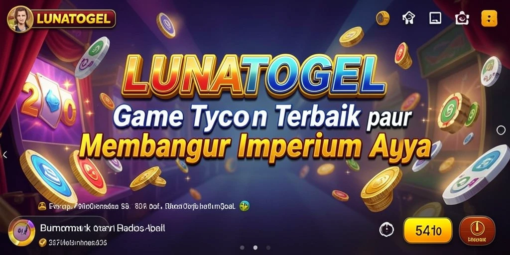 Tampilan menarik dari gameplay LUNATOGEL yang menggambarkan manajemen bisnis.