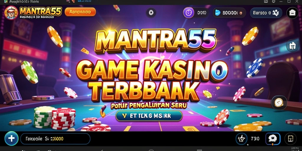 Tampilan menarik dari gameplay Kasino di aplikasi MANTRA55.