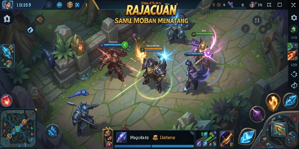 Tampilan gameplay seru dan aksi mendebarkan RAJACUAN.