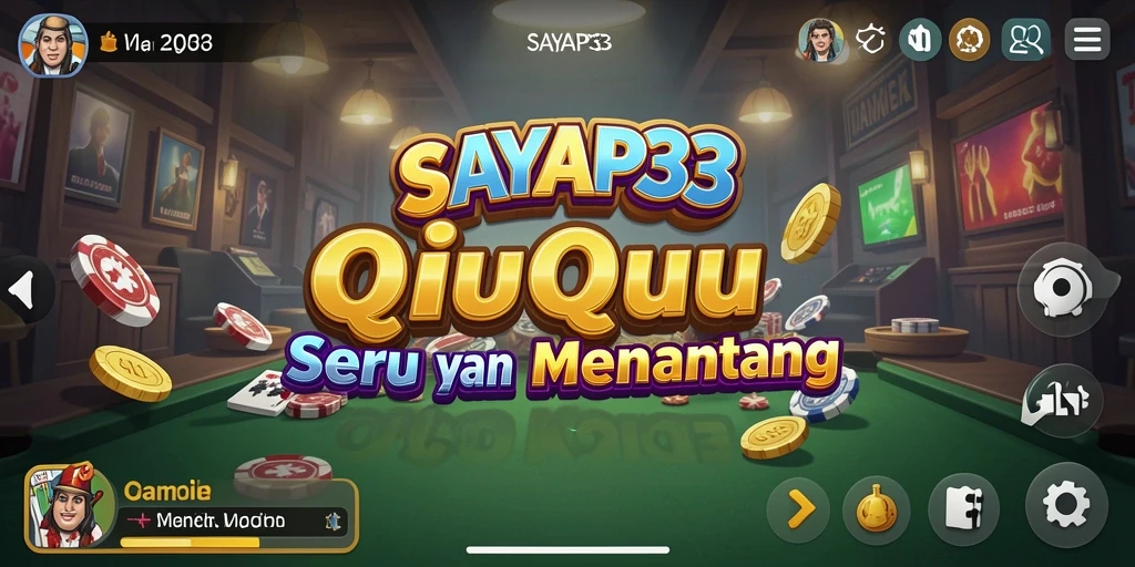 Screenshot utama SAYAP33 menampilkan gameplay QiuQiu yang menarik.