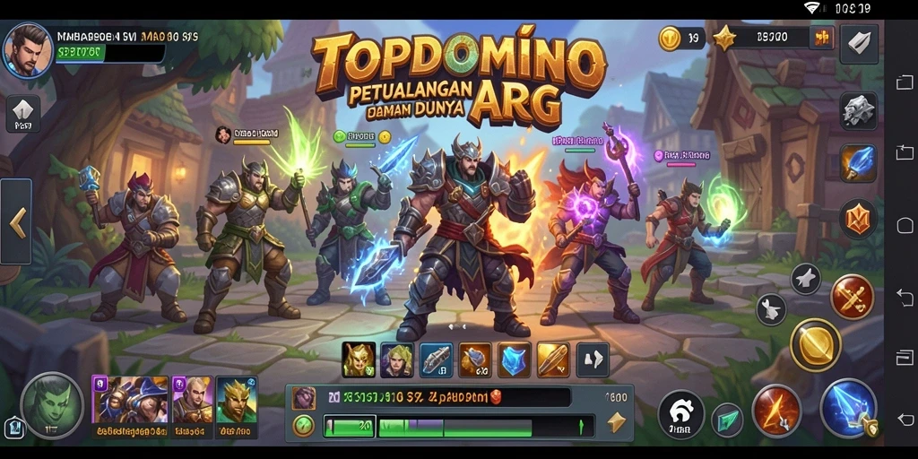Tangkapan layar gameplay seru dari TOPDOMINO dalam petualangan ARPG.