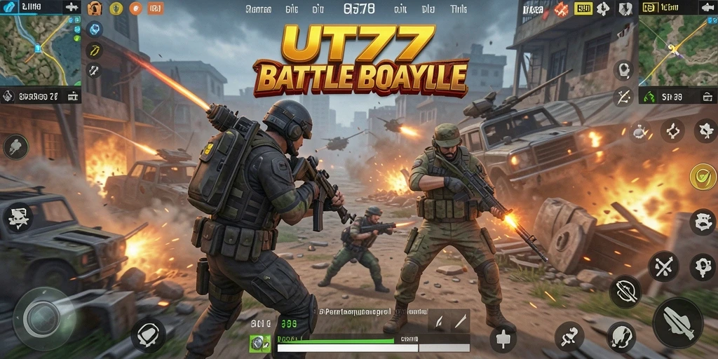 Tampilan gameplay UT77 yang memikat dalam pertempuran Battle Royale.